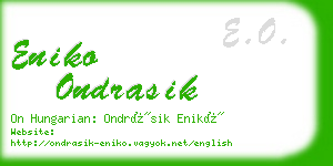 eniko ondrasik business card